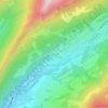 Topografische kaart Le Crépon, hoogte, reliëf
