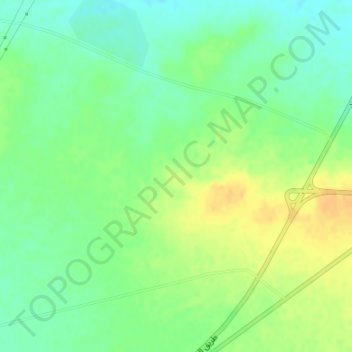 Topografische kaart Tulul ash Shaddadi, hoogte, reliëf