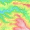 Topografische kaart Anglards-le-Pommier, hoogte, reliëf