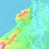 Topografische kaart O Feal, hoogte, reliëf
