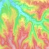 Topografische kaart Barbel, hoogte, reliëf