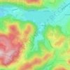 Topografische kaart Les Rochottes, hoogte, reliëf