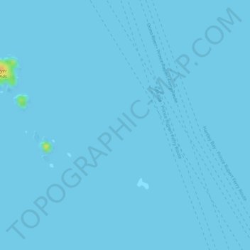 Topografische kaart Client Reefs, hoogte, reliëf