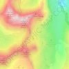 Topografische kaart Jallorgues Haute Sud, hoogte, reliëf