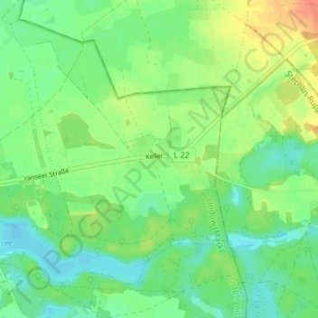 Topografische kaart Keller, hoogte, reliëf