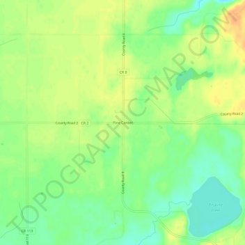 Topografische kaart Pine Center, hoogte, reliëf