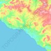 Topografische kaart Agrigente, hoogte, reliëf