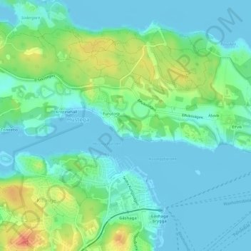 Topografische kaart Wijk, hoogte, reliëf