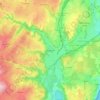 Topografische kaart Brignais, hoogte, reliëf