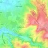 Topografische kaart Aubin, hoogte, reliëf