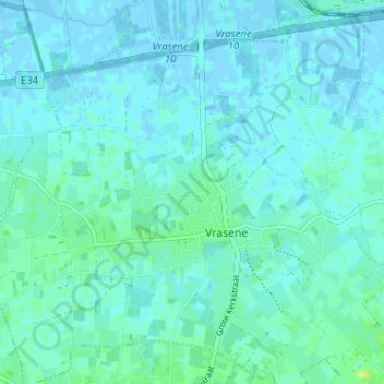 Topografische kaart Koefering, hoogte, reliëf
