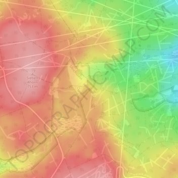 Topografische kaart Geiselstein, hoogte, reliëf
