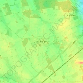 Topografische kaart Groß Ringmar, hoogte, reliëf