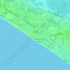 Topografische kaart Long Beach Resort, hoogte, reliëf