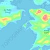 Topografische kaart Smokey, hoogte, reliëf
