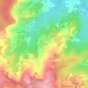 Topografische kaart Le Petit Arran, hoogte, reliëf