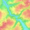 Topografische kaart La Roche Etroite, hoogte, reliëf