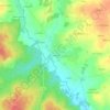 Topografische kaart Les Écotais, hoogte, reliëf