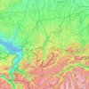 Topografische kaart Oberallgäu, hoogte, reliëf