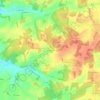 Topografische kaart Les Martins, hoogte, reliëf