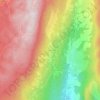 Topografische kaart Les Rimets, hoogte, reliëf