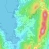 Topografische kaart Rozavales, hoogte, reliëf
