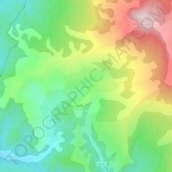 Topografische kaart Șiclod, hoogte, reliëf