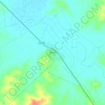 Topografische kaart Tahivilla, hoogte, reliëf