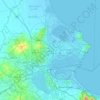 Topografische kaart Ariana, hoogte, reliëf