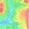 Topografische kaart Les Provinces, hoogte, reliëf