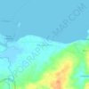 Topografische kaart Banquerohan, hoogte, reliëf