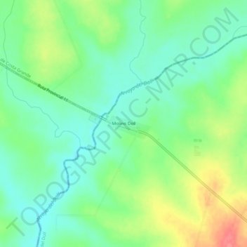 Topografische kaart Molino Doll, hoogte, reliëf