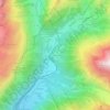 Topografische kaart Le Planet, hoogte, reliëf