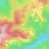 Topografische kaart Porreta, hoogte, reliëf