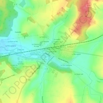 Topografische kaart Haut de Barse, hoogte, reliëf