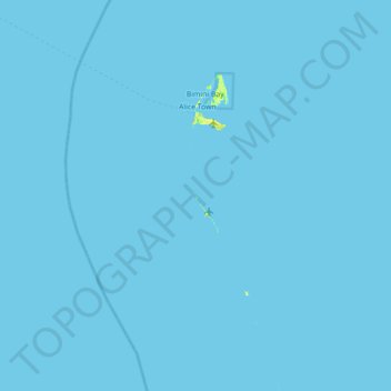 Topografische kaart Gun Cay, hoogte, reliëf