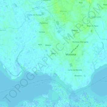 Topografische kaart Balsa, hoogte, reliëf
