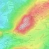 Topografische kaart Dandlberg, hoogte, reliëf