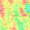 Topografische kaart Bromyard, hoogte, reliëf