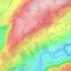 Topografische kaart Cernembert, hoogte, reliëf