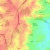 Topografische kaart Honiley, hoogte, reliëf