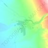 Topografische kaart Toconao, hoogte, reliëf