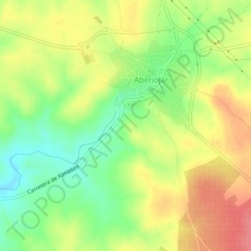 Topografische kaart Cabeza de la Cerda, hoogte, reliëf