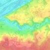 Topografische kaart La Côte Chaude, hoogte, reliëf
