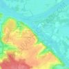 Topografische kaart Les Basses Vignes, hoogte, reliëf
