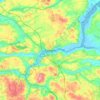 Topografische kaart Randers, hoogte, reliëf