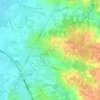 Topografische kaart Les Massets, hoogte, reliëf
