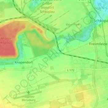 Topografische kaart Annemariental, hoogte, reliëf
