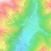 Topografische kaart Huiben, hoogte, reliëf