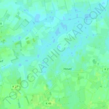 Topografische kaart Mammhusen, hoogte, reliëf